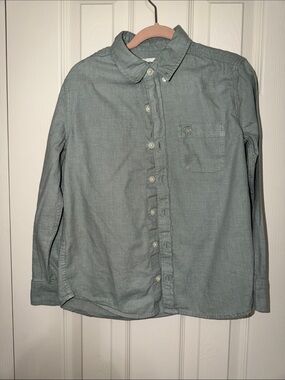 abercrombie kids Sage Green Long-Sleeve Button-Down Shirt